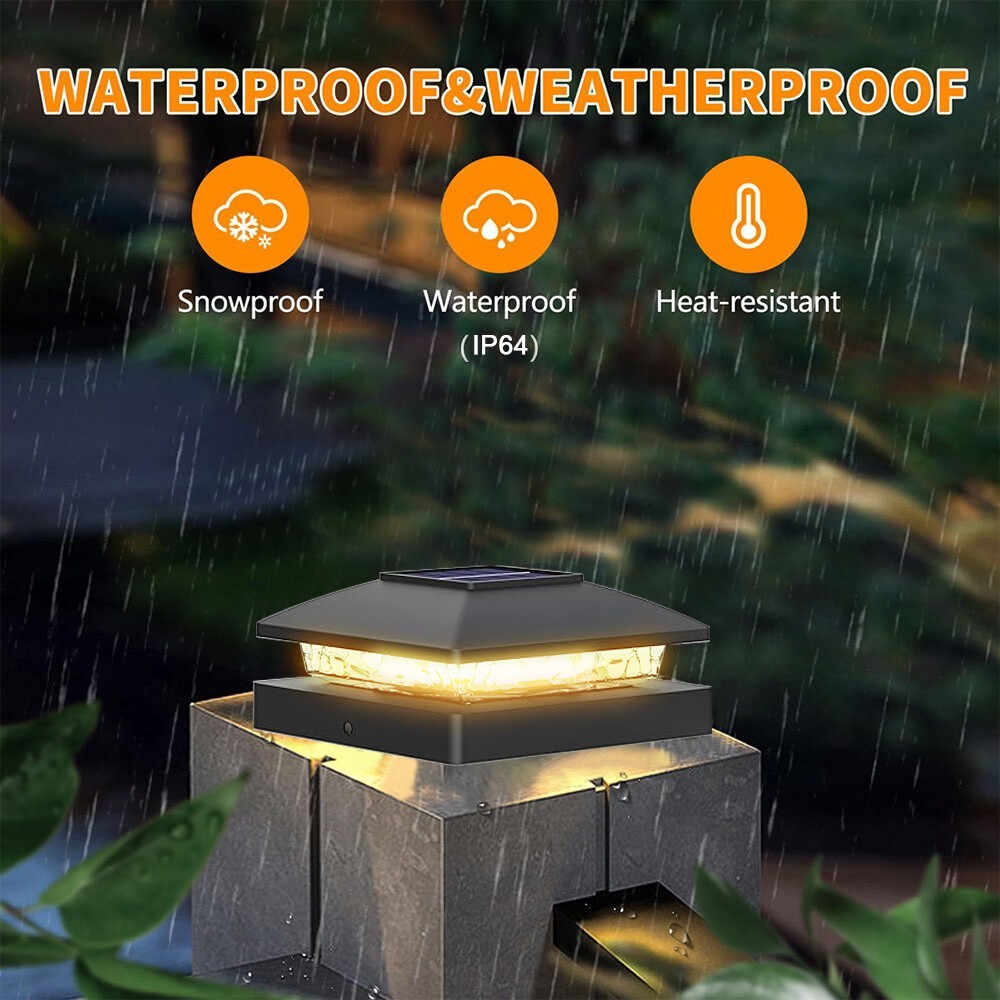 4/8/12Pack Solar Post Cap Light For 4x4 Outdoor Waterproof LED Deck Fence Light