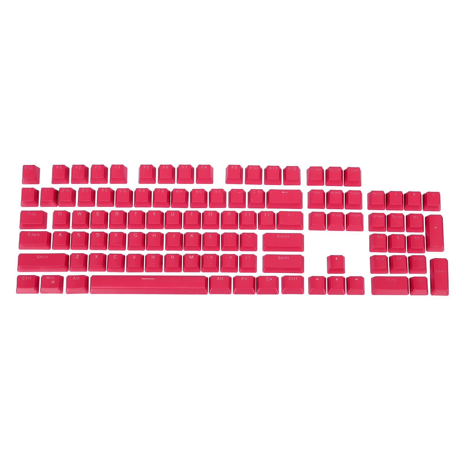Mechanical Keyboard Keycaps 1 Set Keyboard Replacement ABS 104 Keys, Red