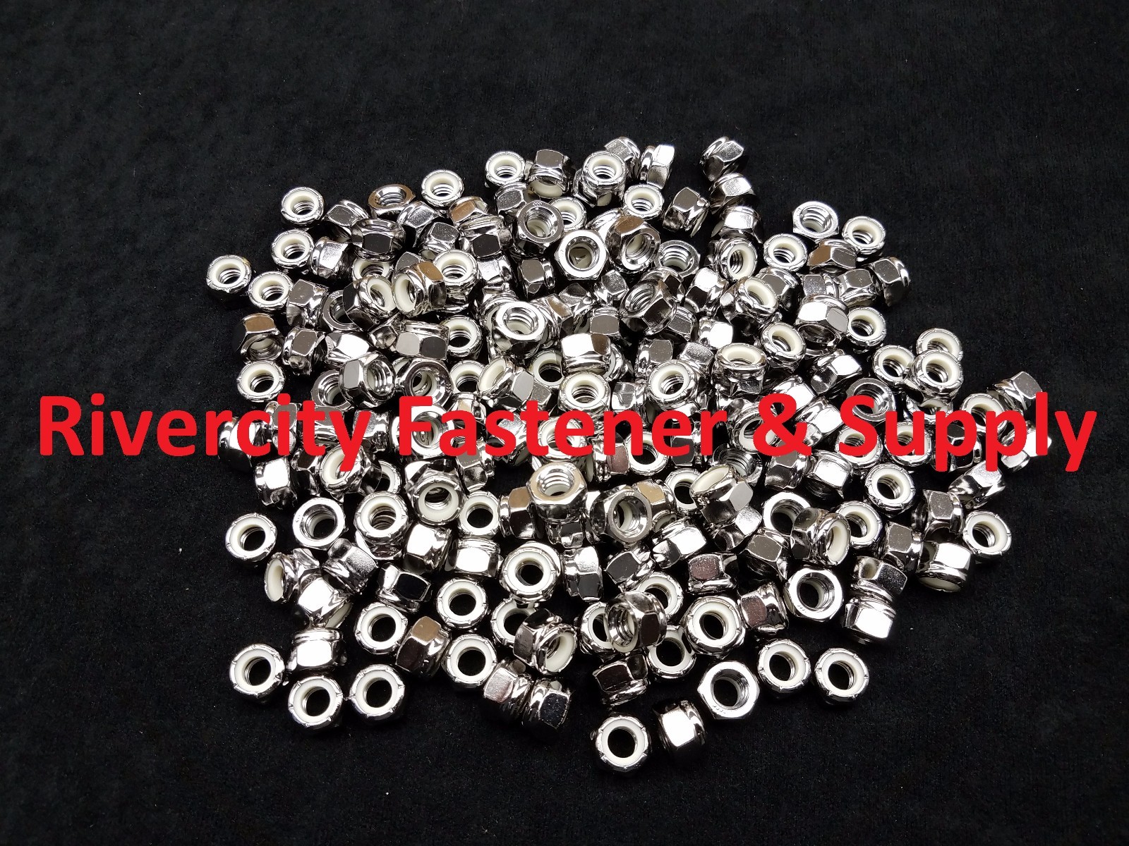 (4) 3/8-16 Hex Nylon Insert Lock Nuts 3/8 x 16 Coarse Thread Nylock Chrome