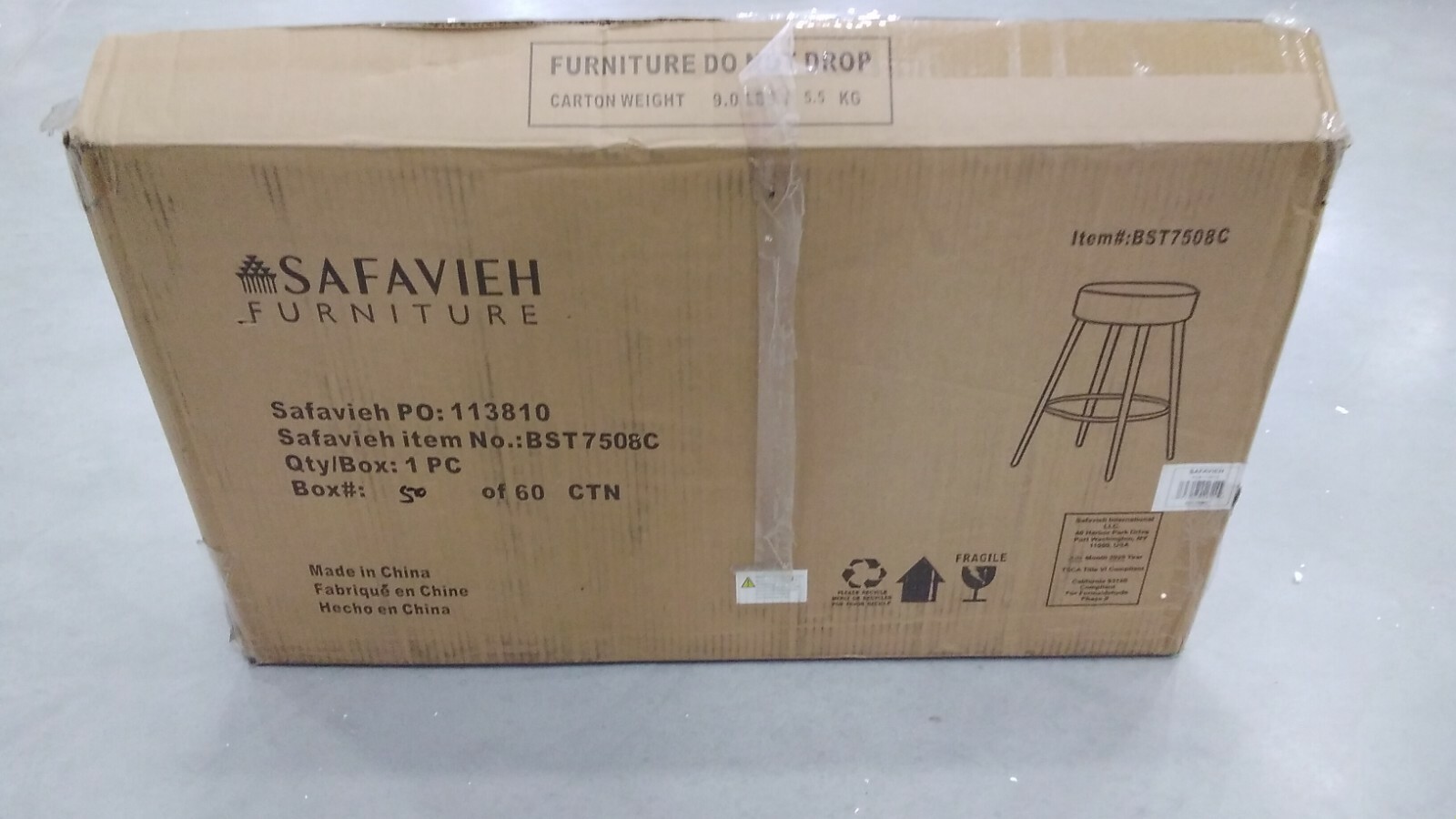 Safavieh Bohden Round Bar Stool, Reduced Price 2172701254 BST7508C