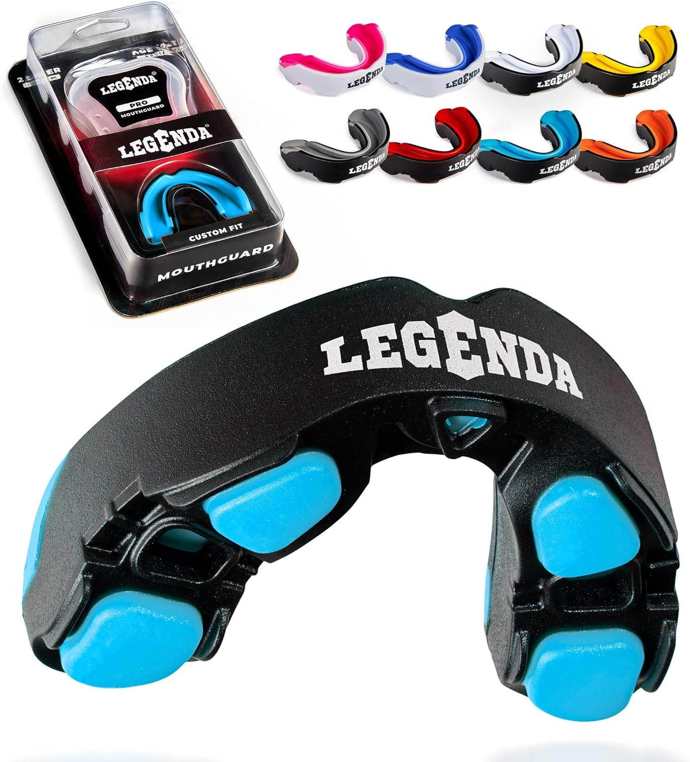 Legenda Mouth Guard Sports W/Case, Professional Mouthguard for Boxing, Football,