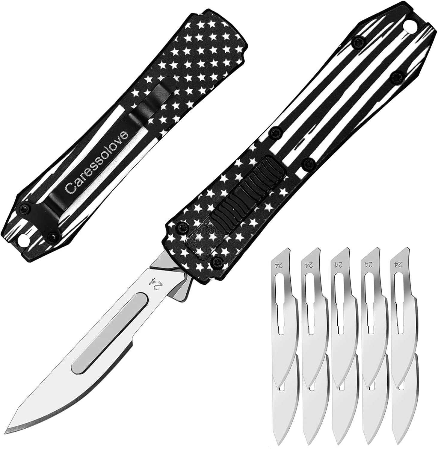 Auto Retractable Utility Knife, Automatic Scalpel Knife with 10PCS #24 Blades...