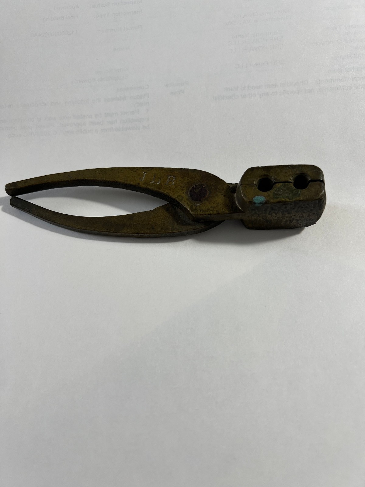 vintage two chamber lead bullet and ball mold