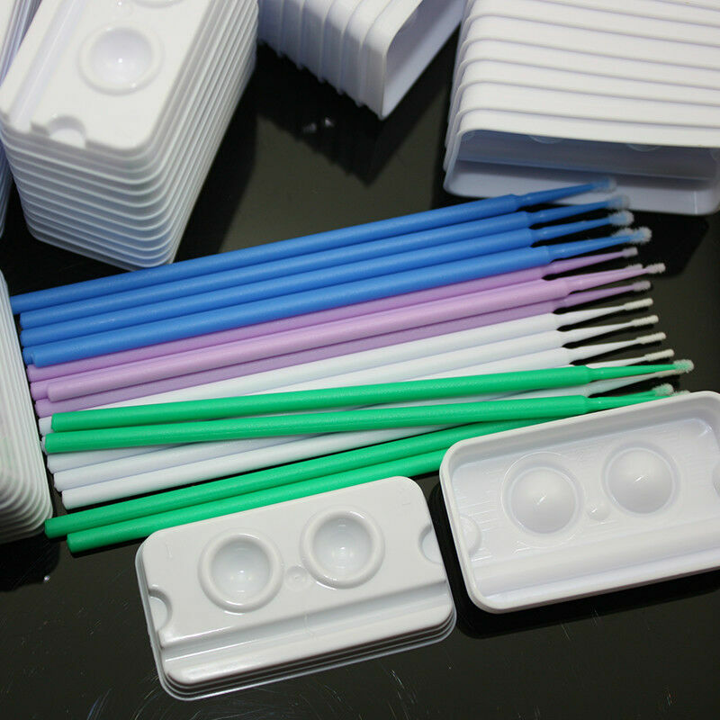 4 Packs Dental Disposable Micro Applicators Micro Brushes L/M/S/XS 100 Pcs/pack