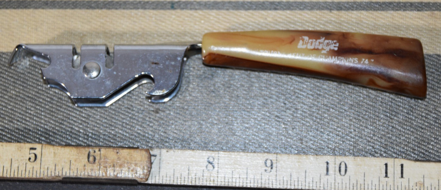 DODGE Tournament Of Champions 74 BOTTLE OPENER Sharpener Bakelite