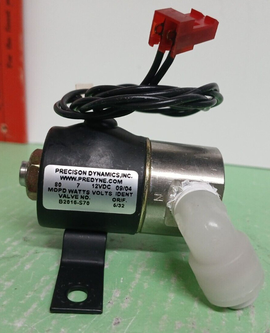 Precision Dynamics Solenoid Valve #B2016-70,  7 watts 12VDC