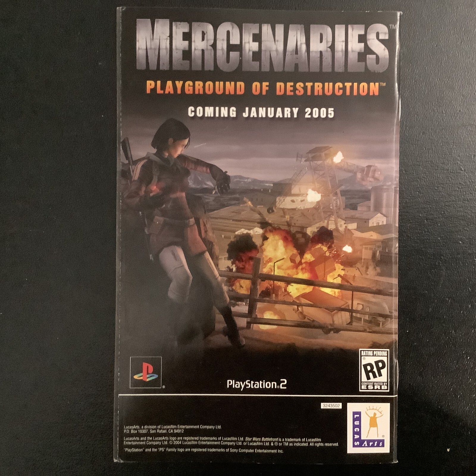 Star Wars Battlefront 1 PS2 PlayStation 2 Instruction Manual Only