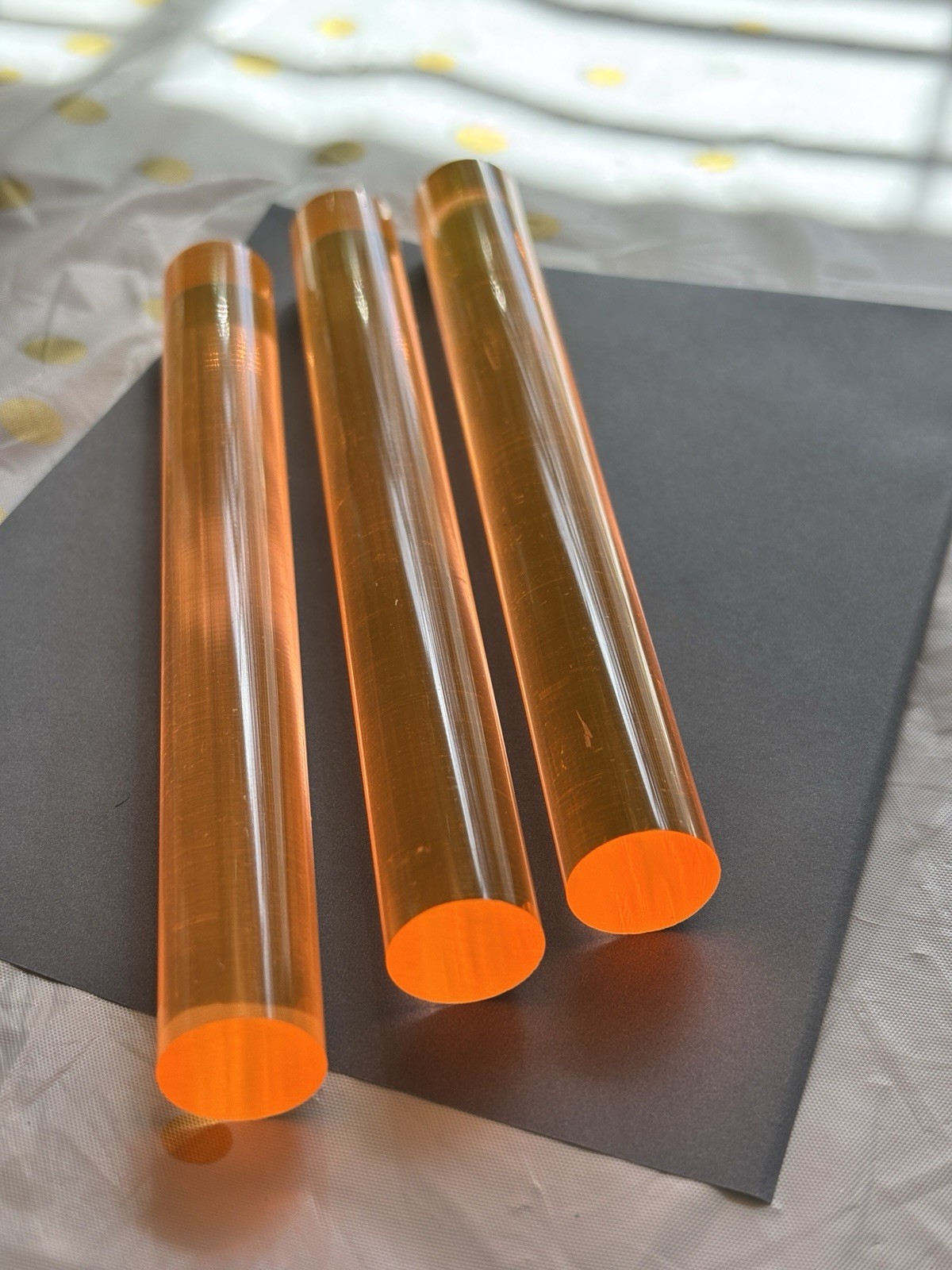 20 Orange Acrylic Rod Dotting Tool - 1 size only 1/2 inch