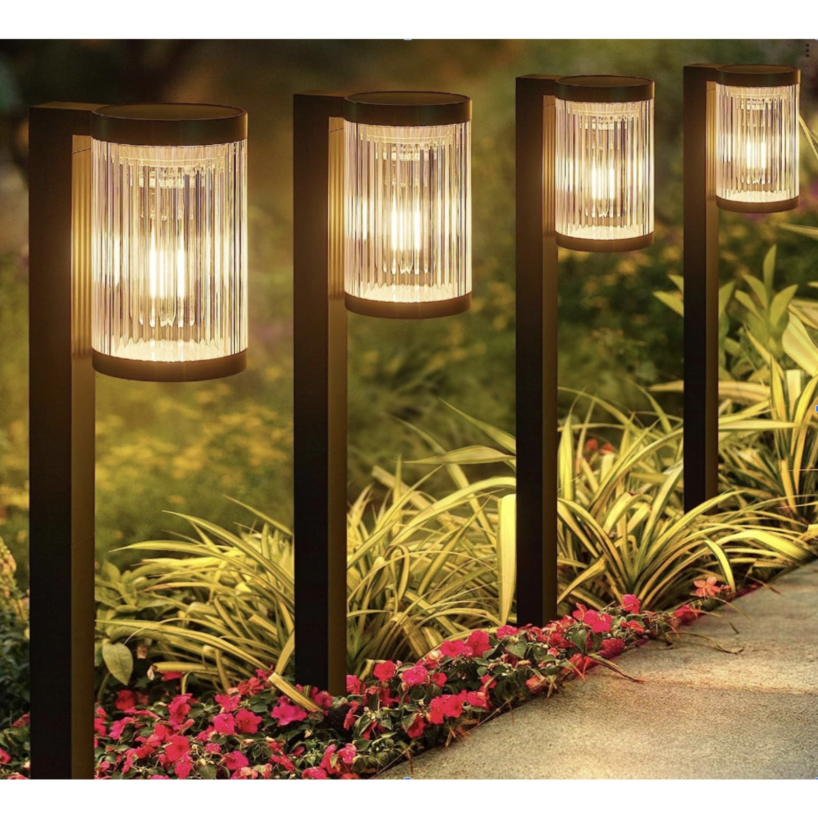 Drip Depot Warm Glow Solar LED Pathway Lights