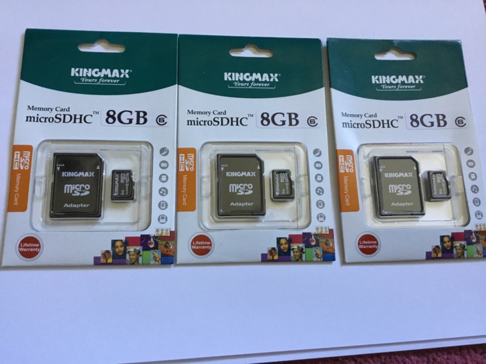 Lot of 3pcs NEW 8gb KINGMAX SDHC Cards for CANON NIKON SDHC CAMERAS