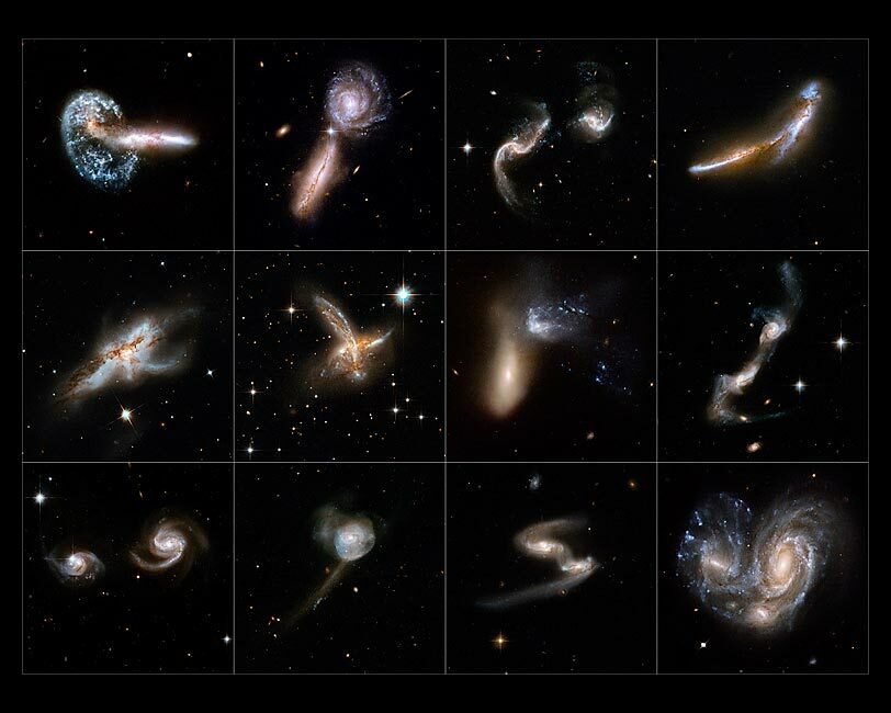 MULTIPLE INTERACTING GALAXIES HUBBLE TELESCOPE 11x14 GLOSSY PHOTO PRINT