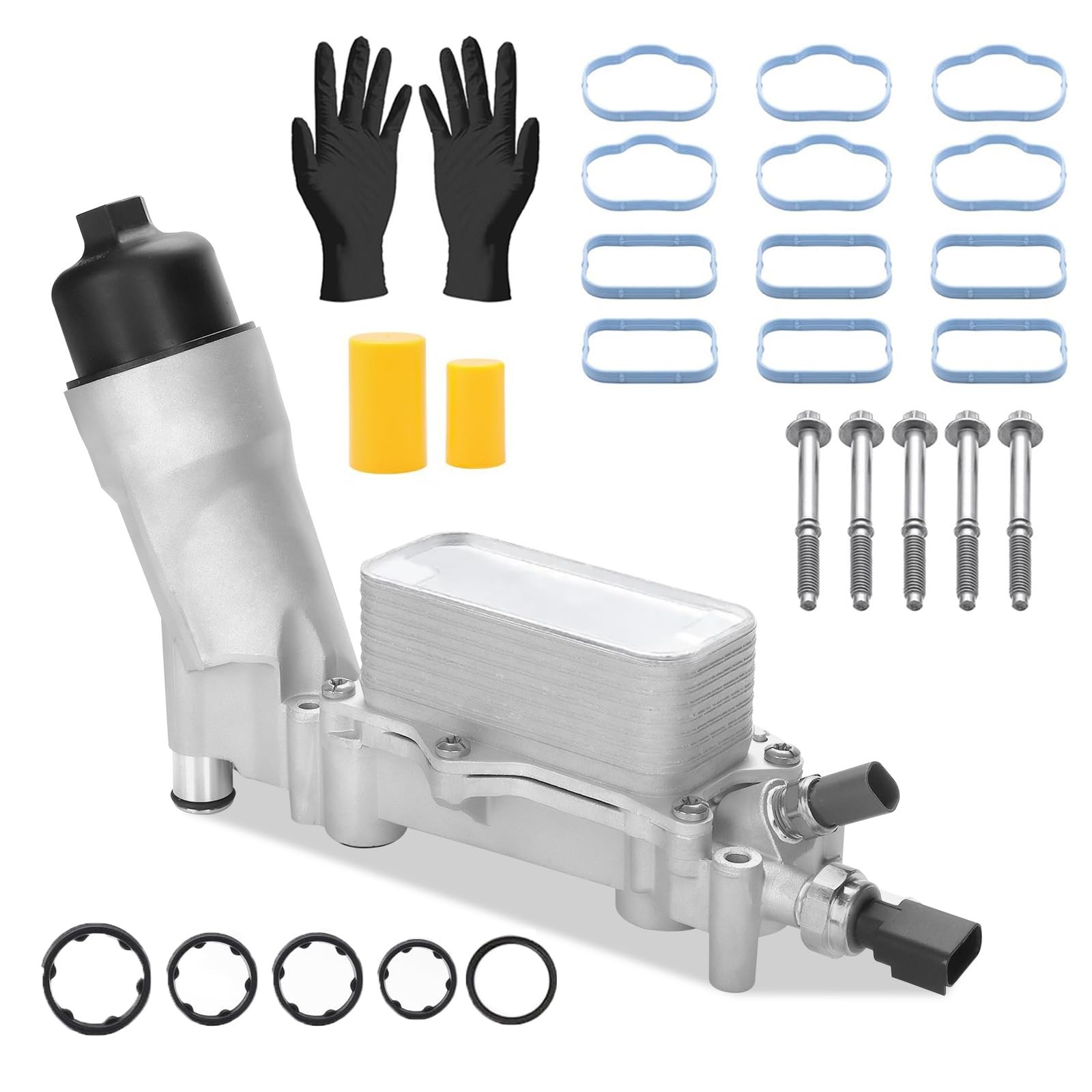926-959 Upgraded Aluminum Engine Oil Filter Housing Kit For 2011-2016 Jeep Gr...