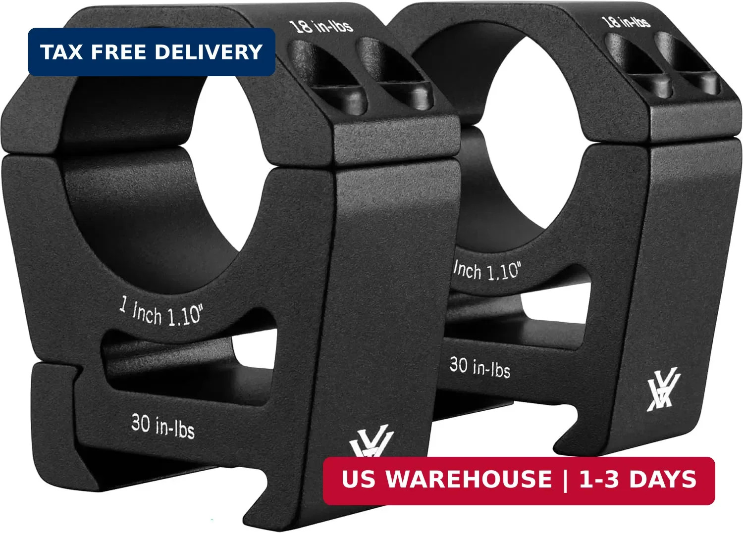 Vortex Sport Riflescope Rings - Picatinny & Weaver Compatible - Unlimited, Uncon
