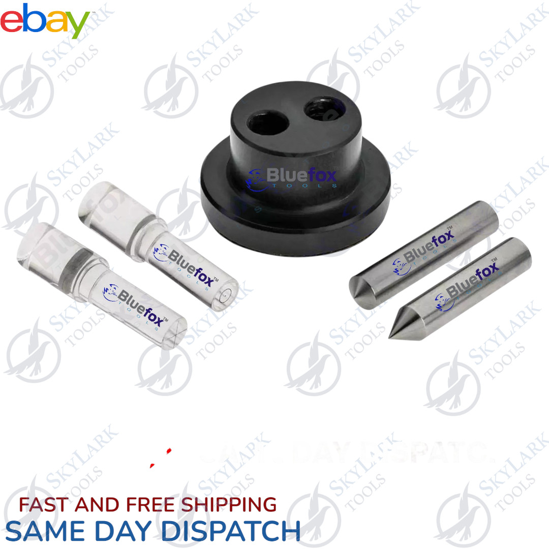 Optical Center Punch Set 150° & 60° with Bullseye & Crosshair Lens, 9x Magnifier