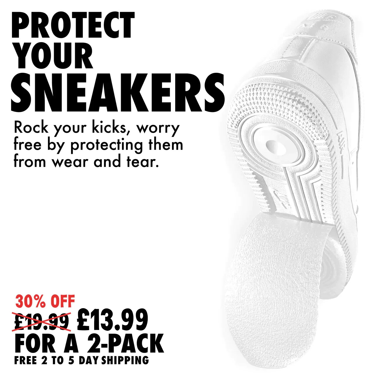 Pair Of Sneaker Nike Jordan Yeezy sole protectors Protective Custom  Clear Film