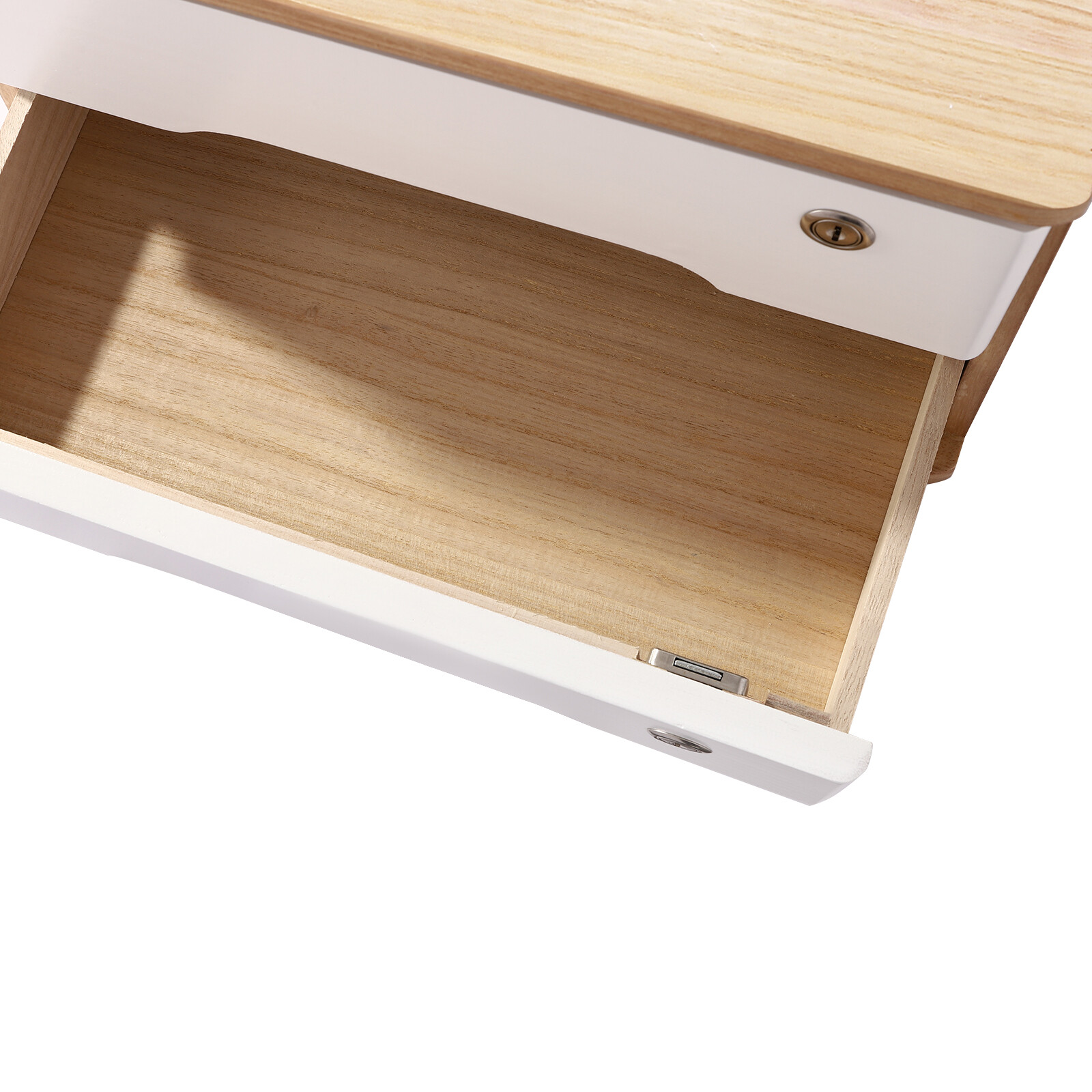 Desktop Storage Box, Desk Organizer, Desktop Storage Box with Lockable Drawers