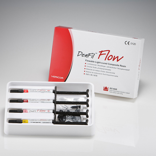 Vericom DenFil Flow Flowable Composite Kit Package 4 x 2g Syringes A2 20 Tips