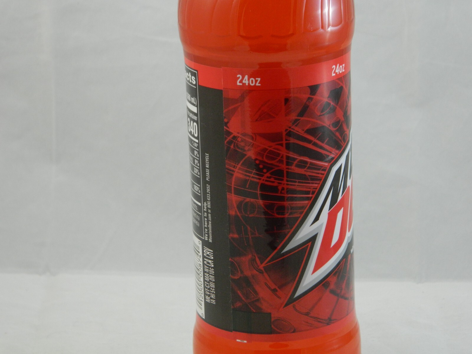 Mountain Dew Code Red Full 24 Oz Bottle 24oz Brand New MTN Discontinued Label