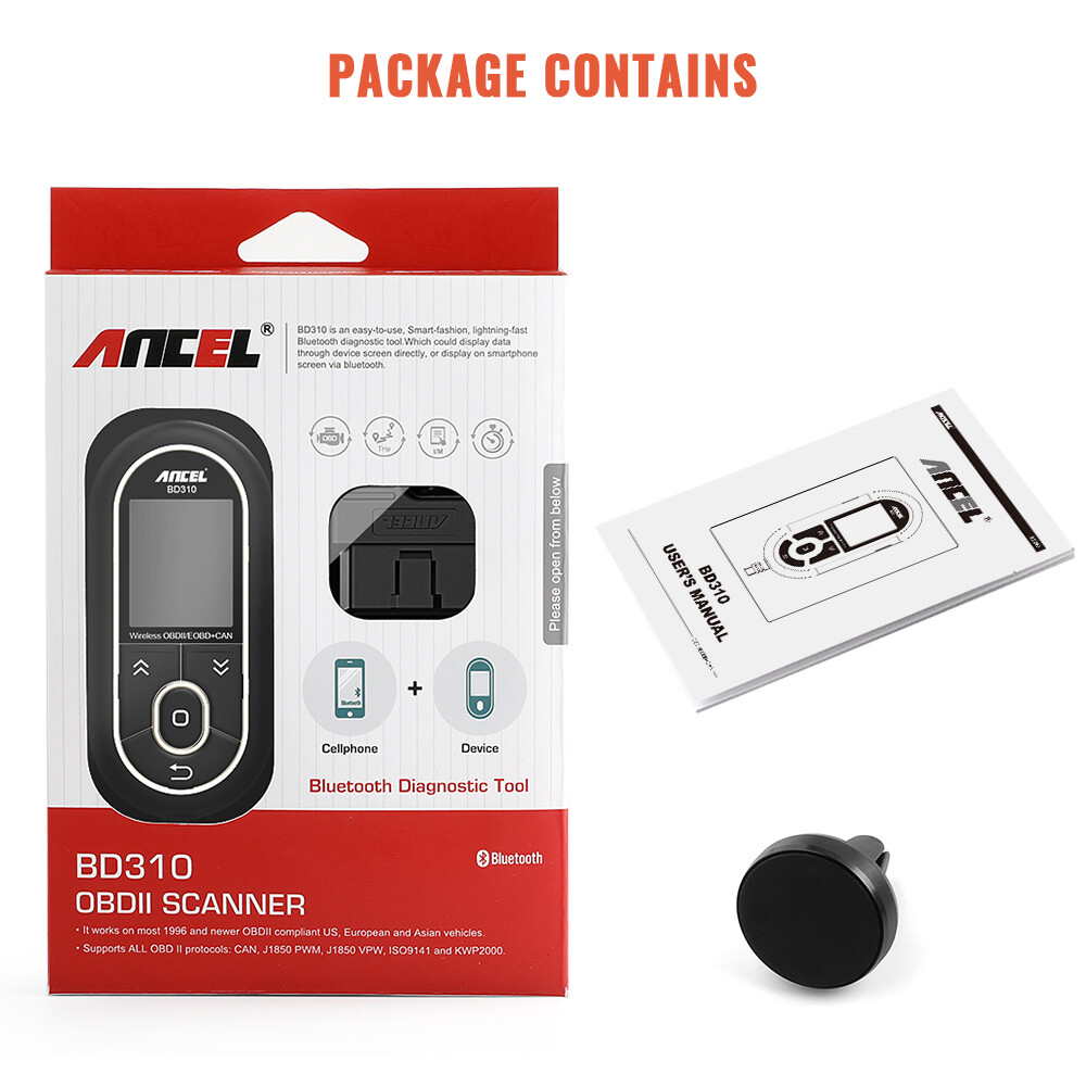 ANCEL BD310 Digital Meter OBD2 Code Reader Diagnostic Scan for Android iPhone