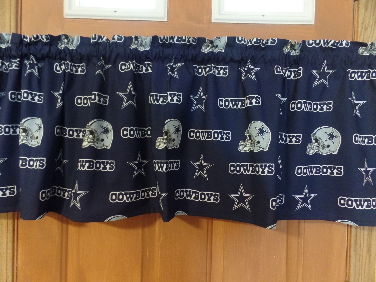 NFL Dallas Cowboys,  Football Sports Team Curtain Valance,  Navy/Gray 56 x 16