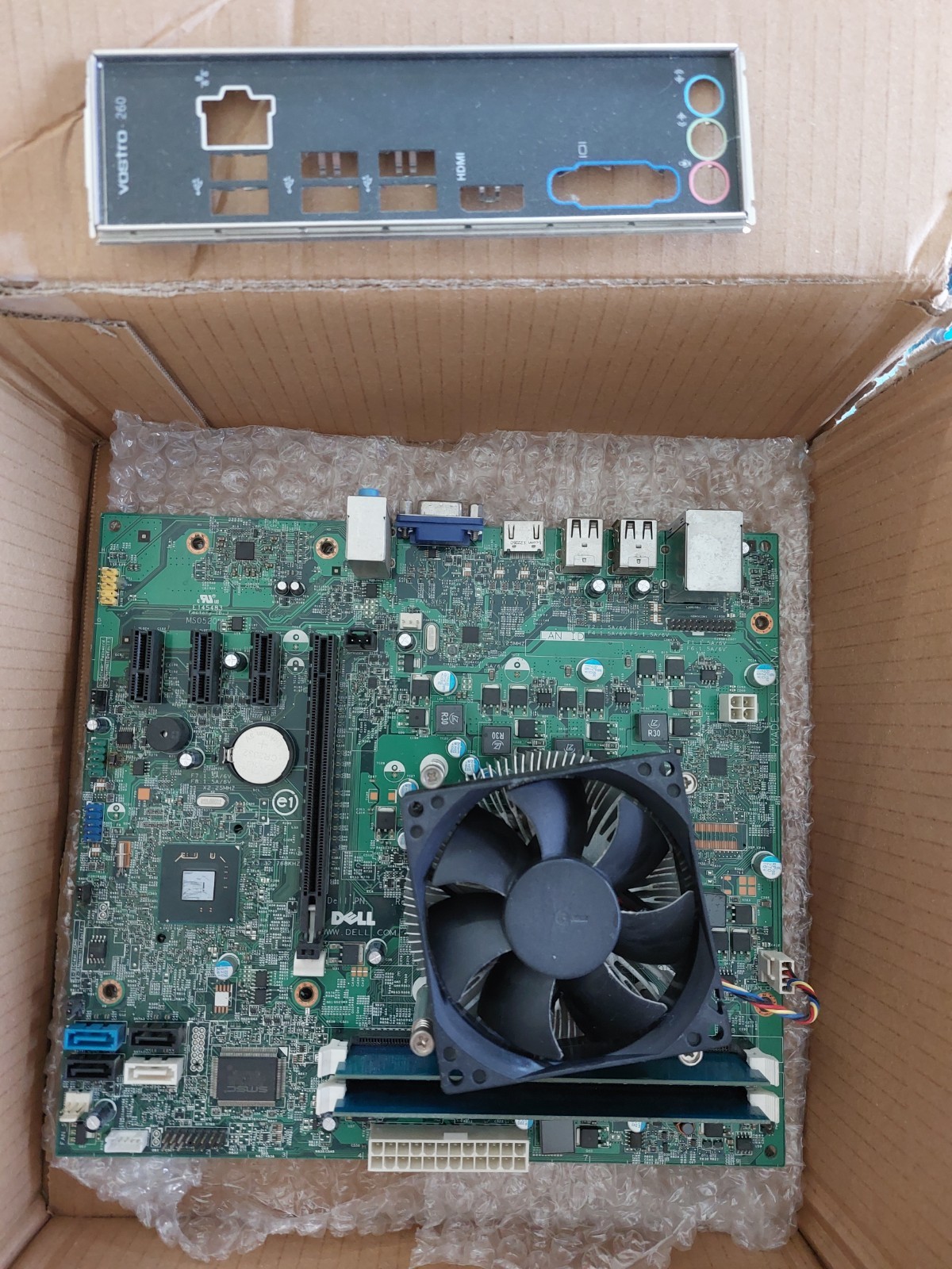 Dell Vostro 260 mATX Motherboard 0GDG8Y Combo CPU i5-2400 4GB RAM I/O shield