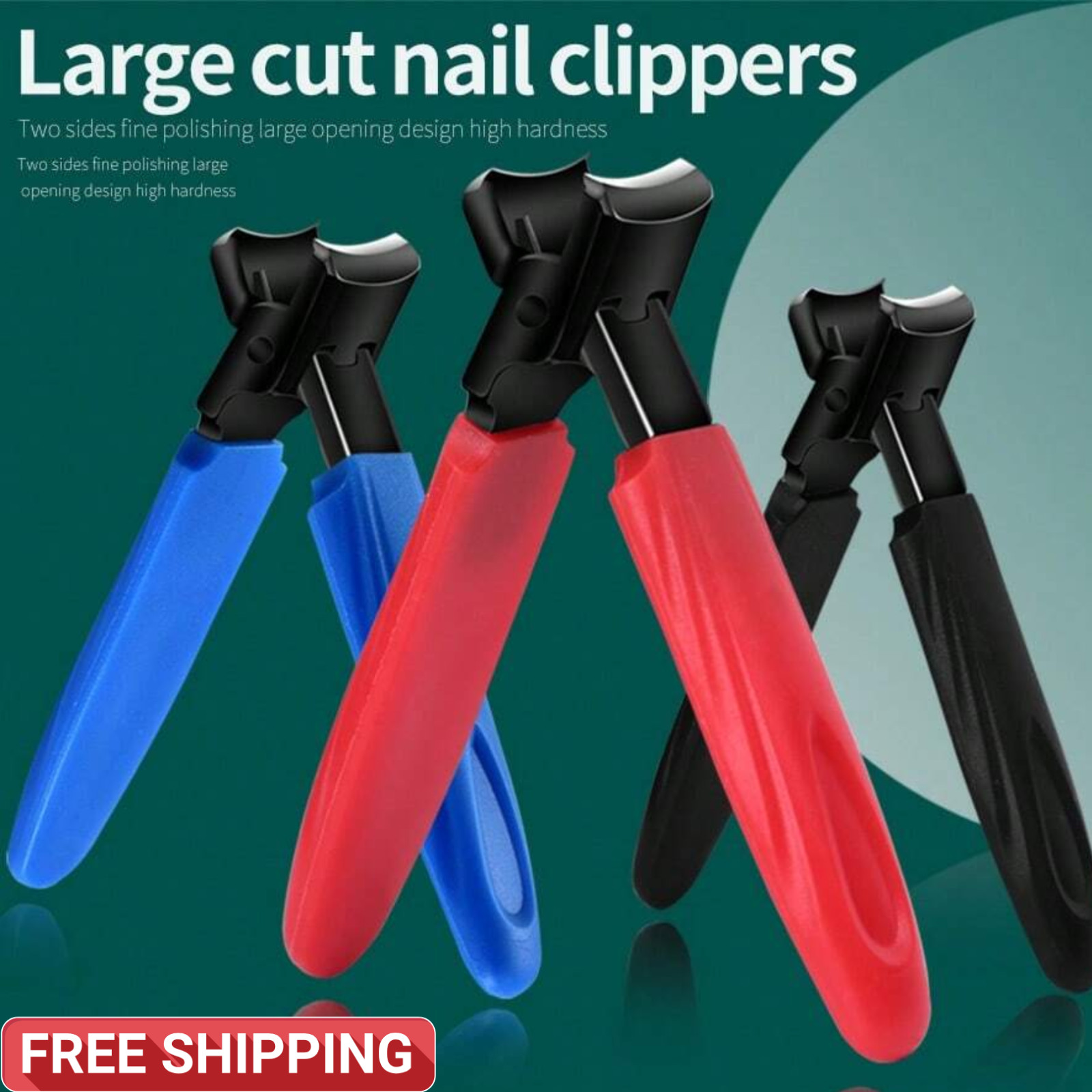 Extra Thick Nail Clipper with Wide Jaw Stainless Steel Toe Nail Clippers Scissor
