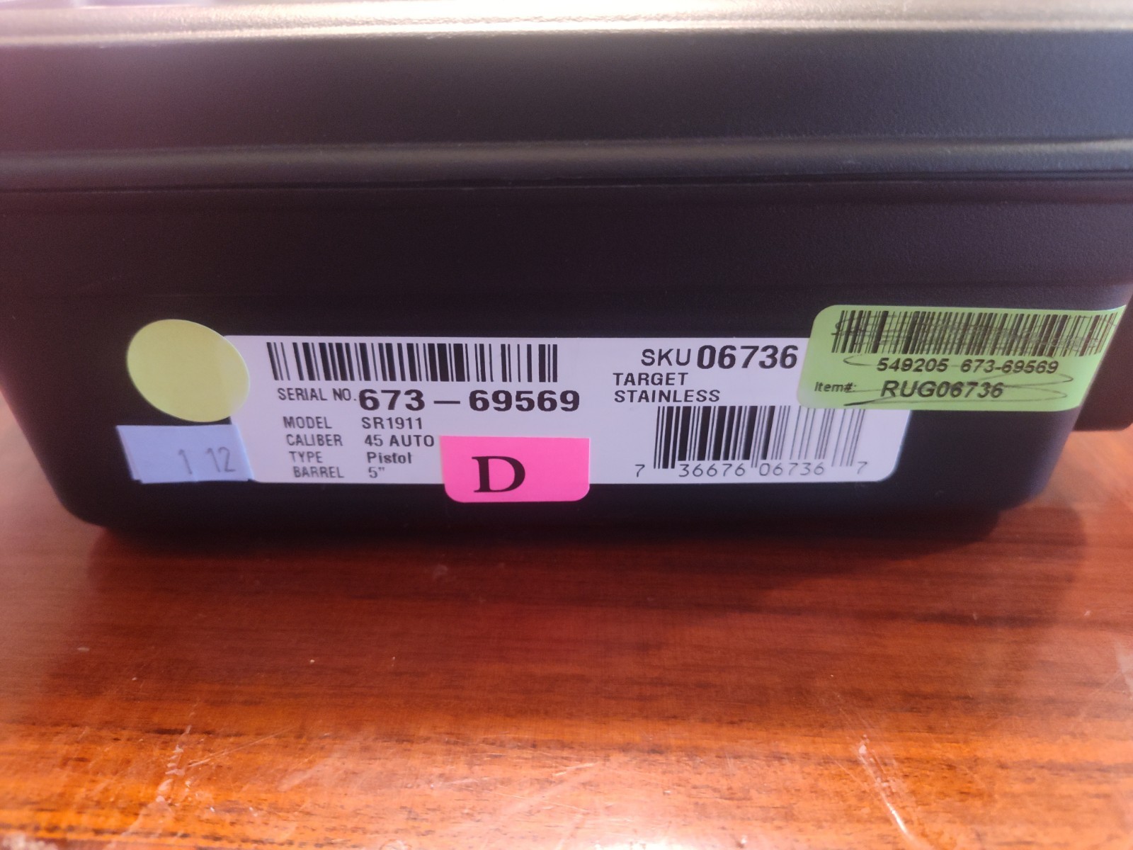 Genuine Ruger Sr1911 Hard Pistol Case Lockable!