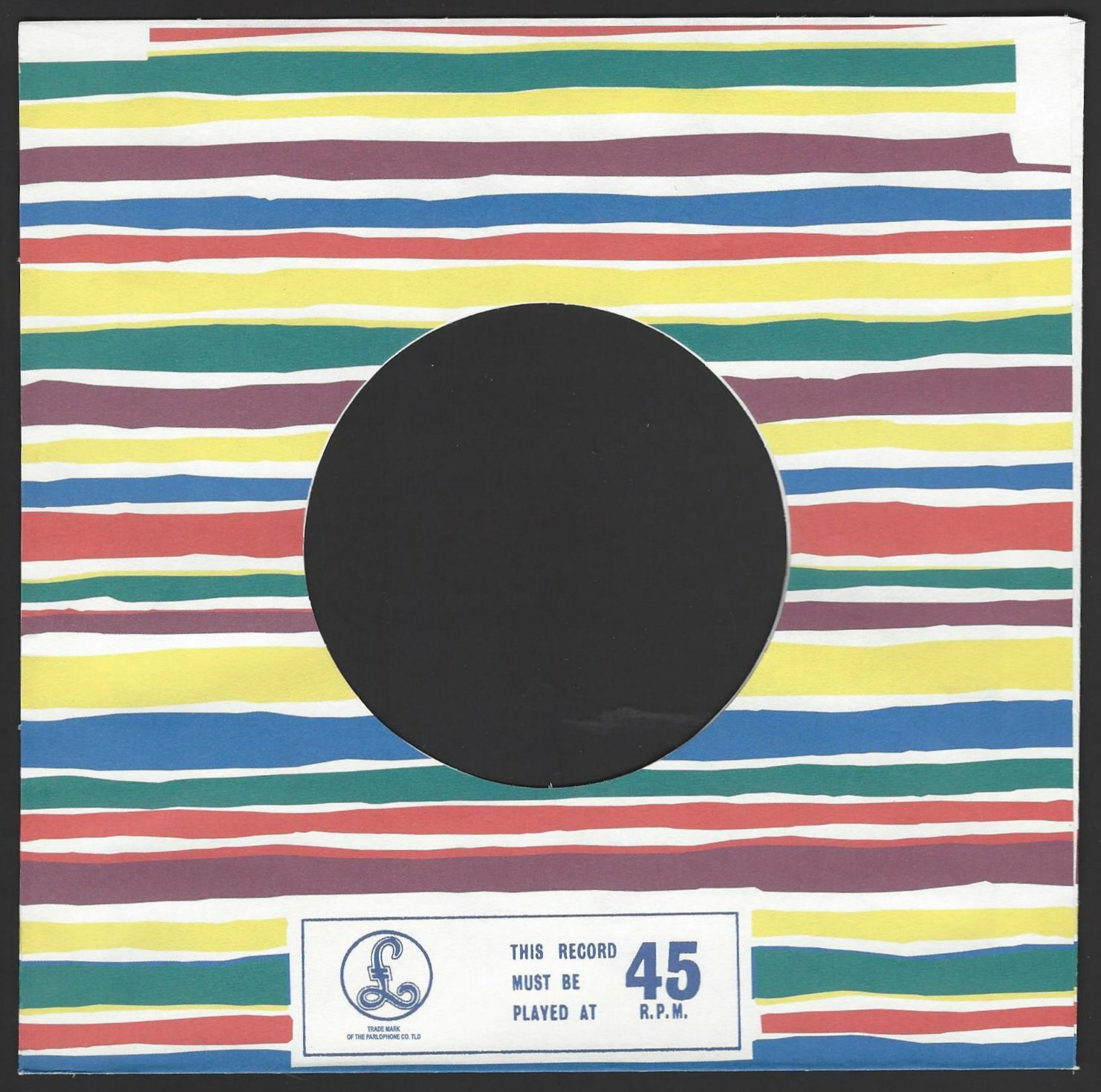 PARLOPHONE (stripey) REPRODUCTION RECORD COMPANY SLEEVES - (pack of 10)