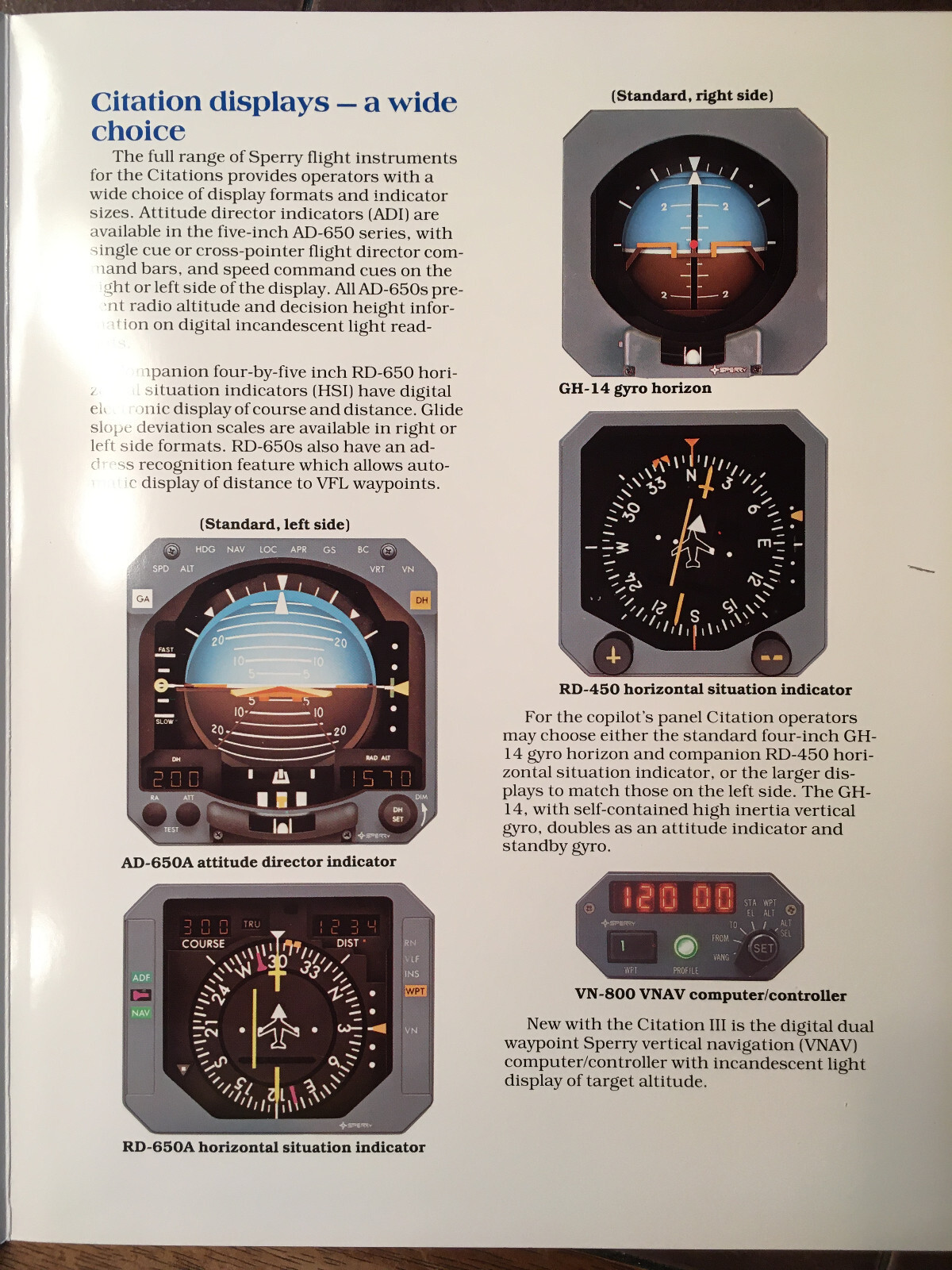 Cessna Citation III Model 650, Specification/Description Booklet
