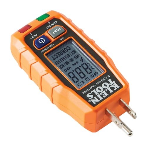 Klein Tools Rt250 Gfci Outlet Tester Lcd Display Electric Voltage Tester For