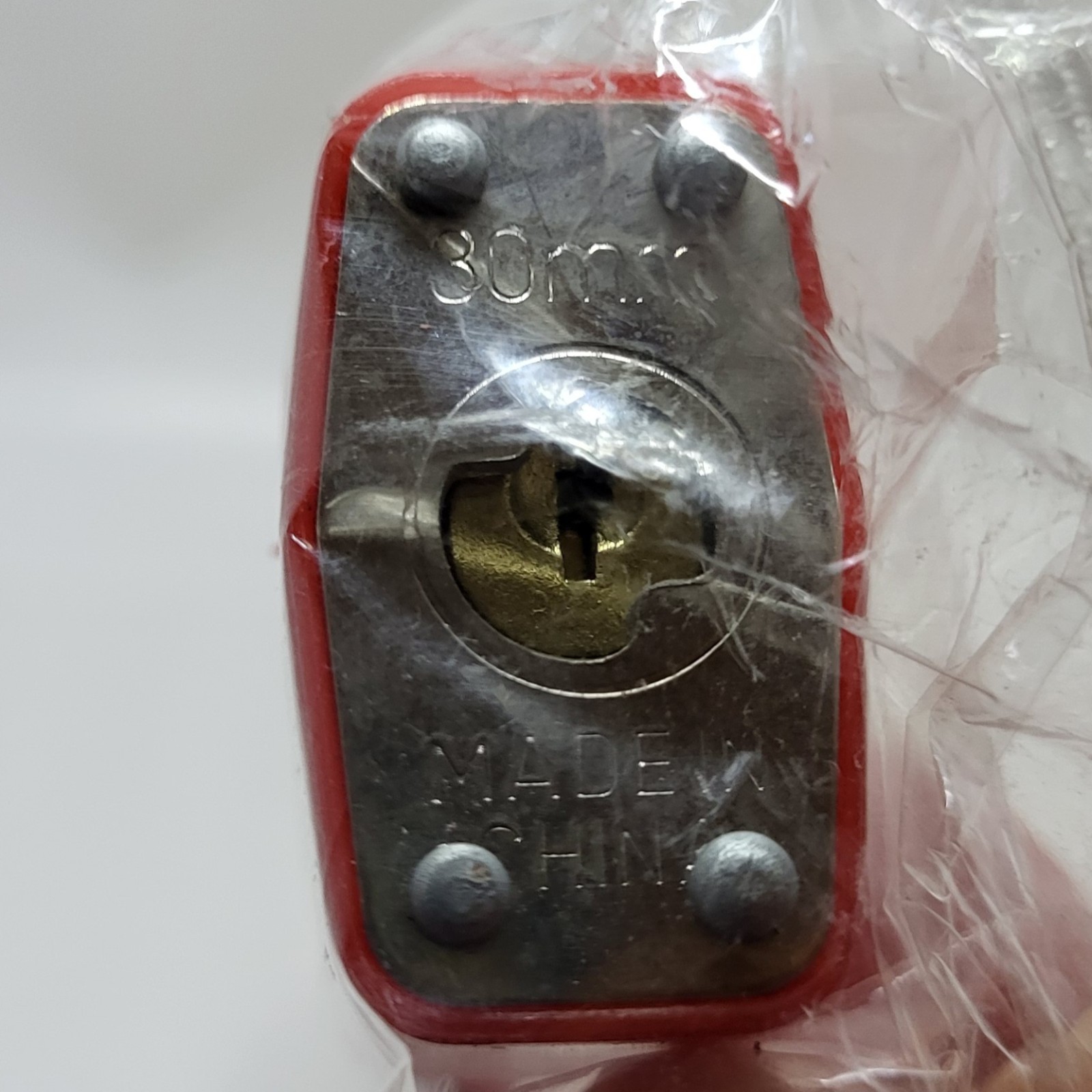 15” Cable LOCK Red Security Keyed 2 Keys 30mm NEW NIP