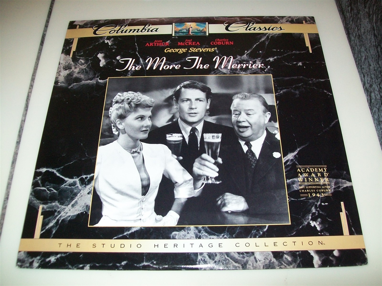 THE MORE THE MERRIER Laserdisc LD EXCELLENT CONDITION GREAT FILM GEORGE STEVENS