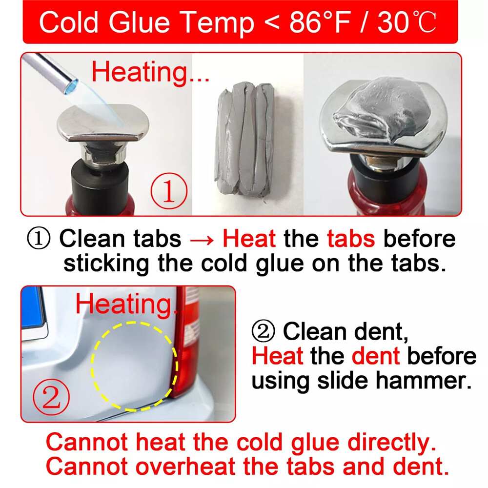 WOYO PDR100 Slide Hammer Dent Puller Cold Glue Car Dent Tool Paintless Dent