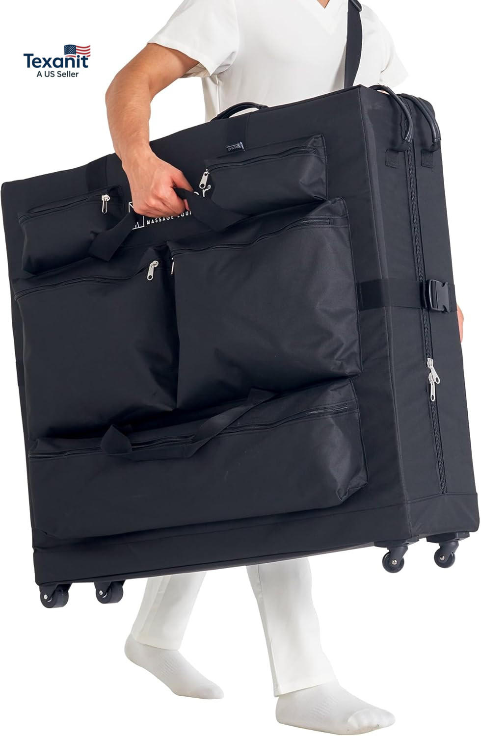 Master Massage Universal Size Wheeled Massage Table Carry Case with Wheels - Car