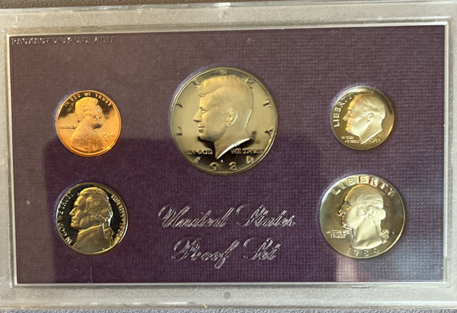 1984 Proof set. Genuine. Complete and original as issued by US Mint.