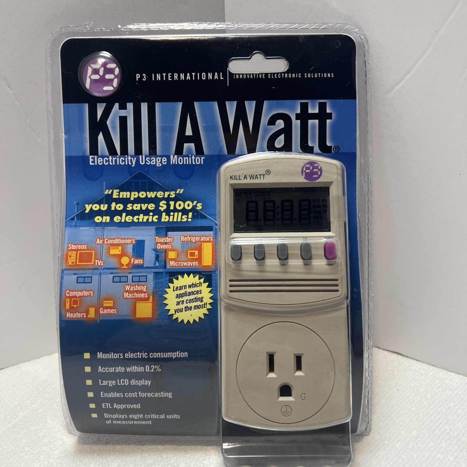 Kill A Watt P3 International P4400 Electricity Usage Monitor VINTAGE BRAND NEW!