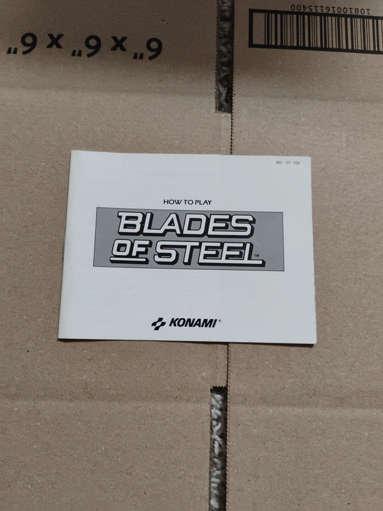 Blades of Steel Nintendo Instruction Manual Only
