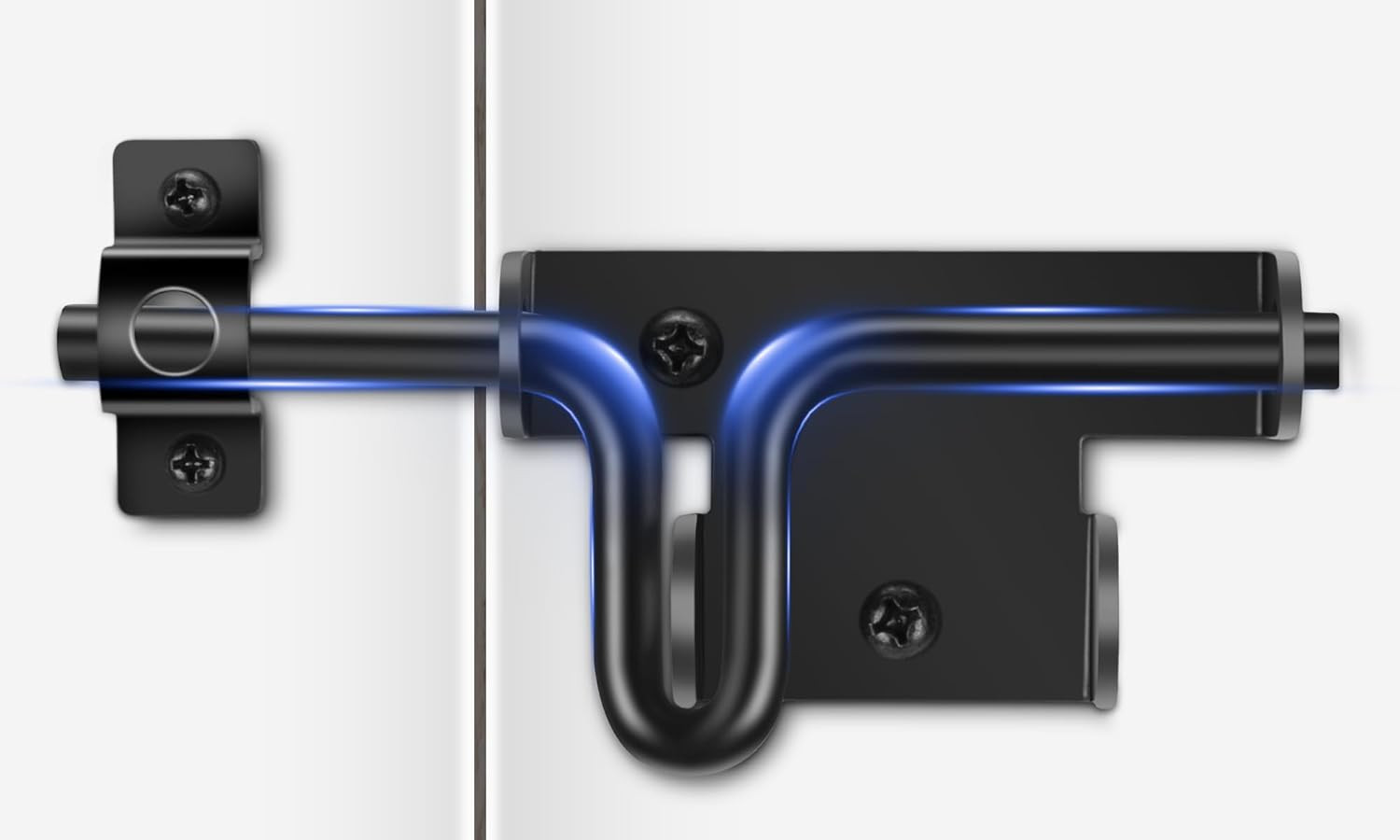 Heavy Duty Slide Bolt Gate Latch, Sliding Bolt Door Lock with Padlock Hole, Slid