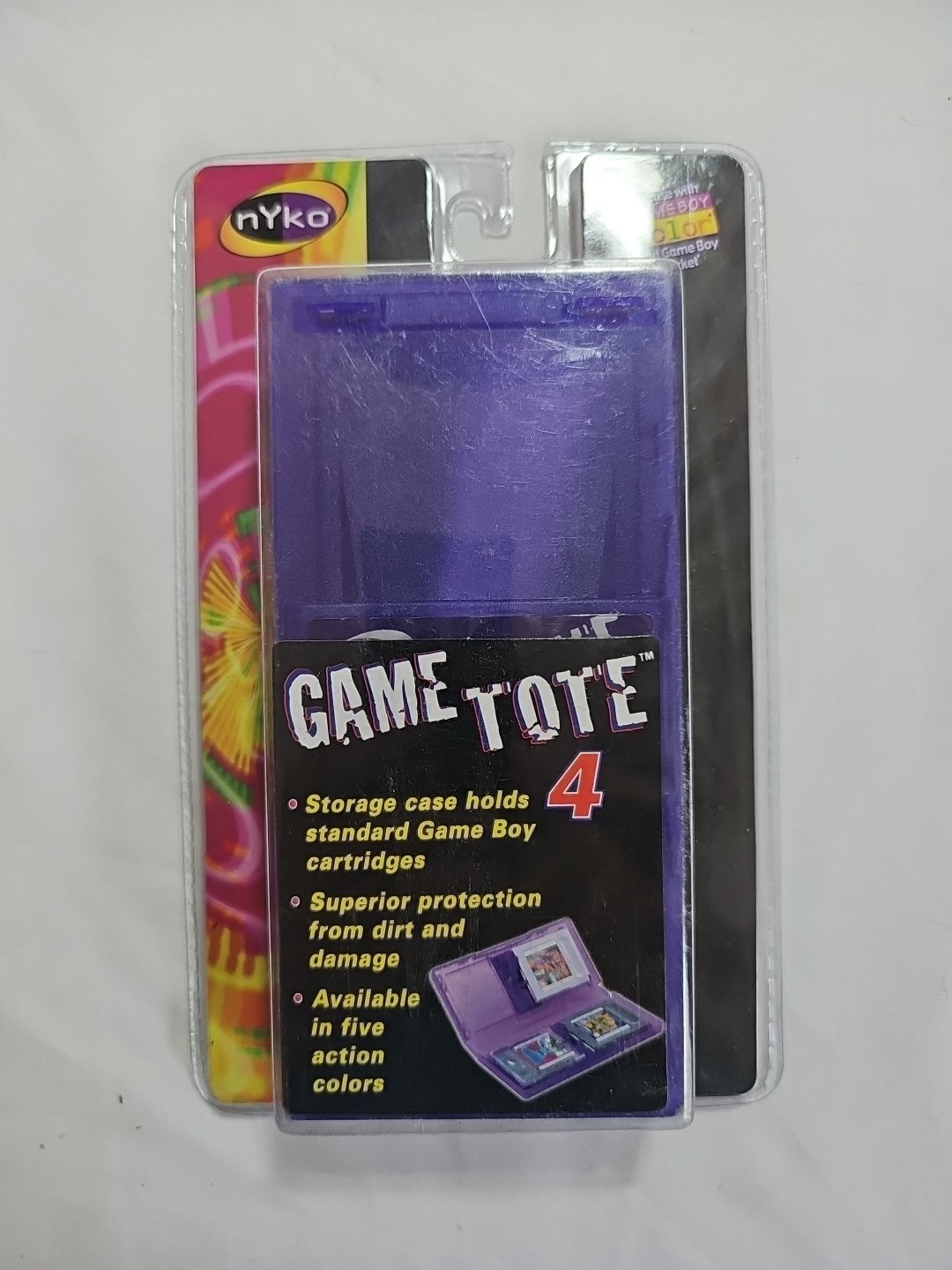 Vintage Dark Purple Nyko Game Tote Game Boy Color Pocket 4 Cartridge Case.