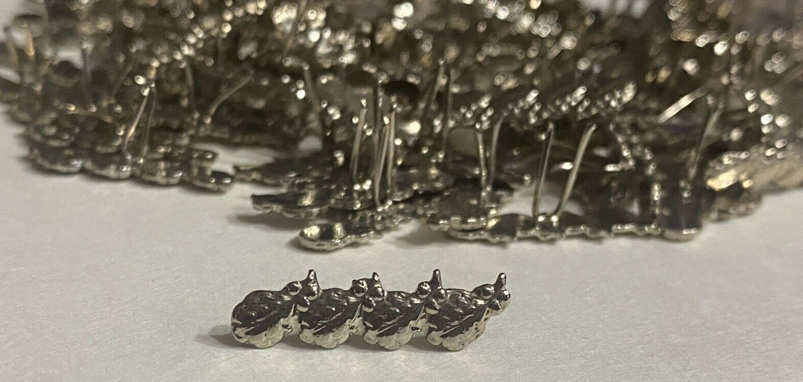 For (1) Four Silver Oak Leaf Cluster Ribbon/medal Attachment-Pronged Device