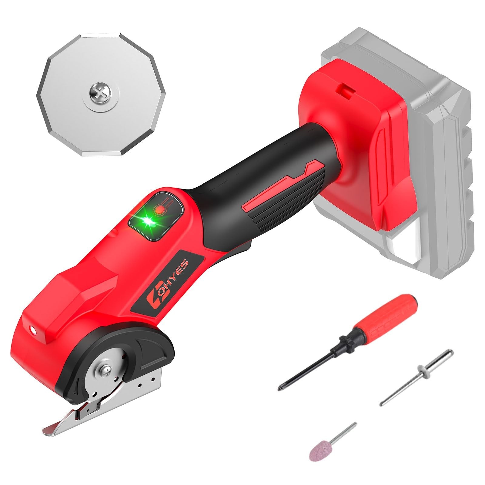 Cordless Electric Scissors Fit for Milwaukee 18v Battery 440RPM Rotary Cardbo...