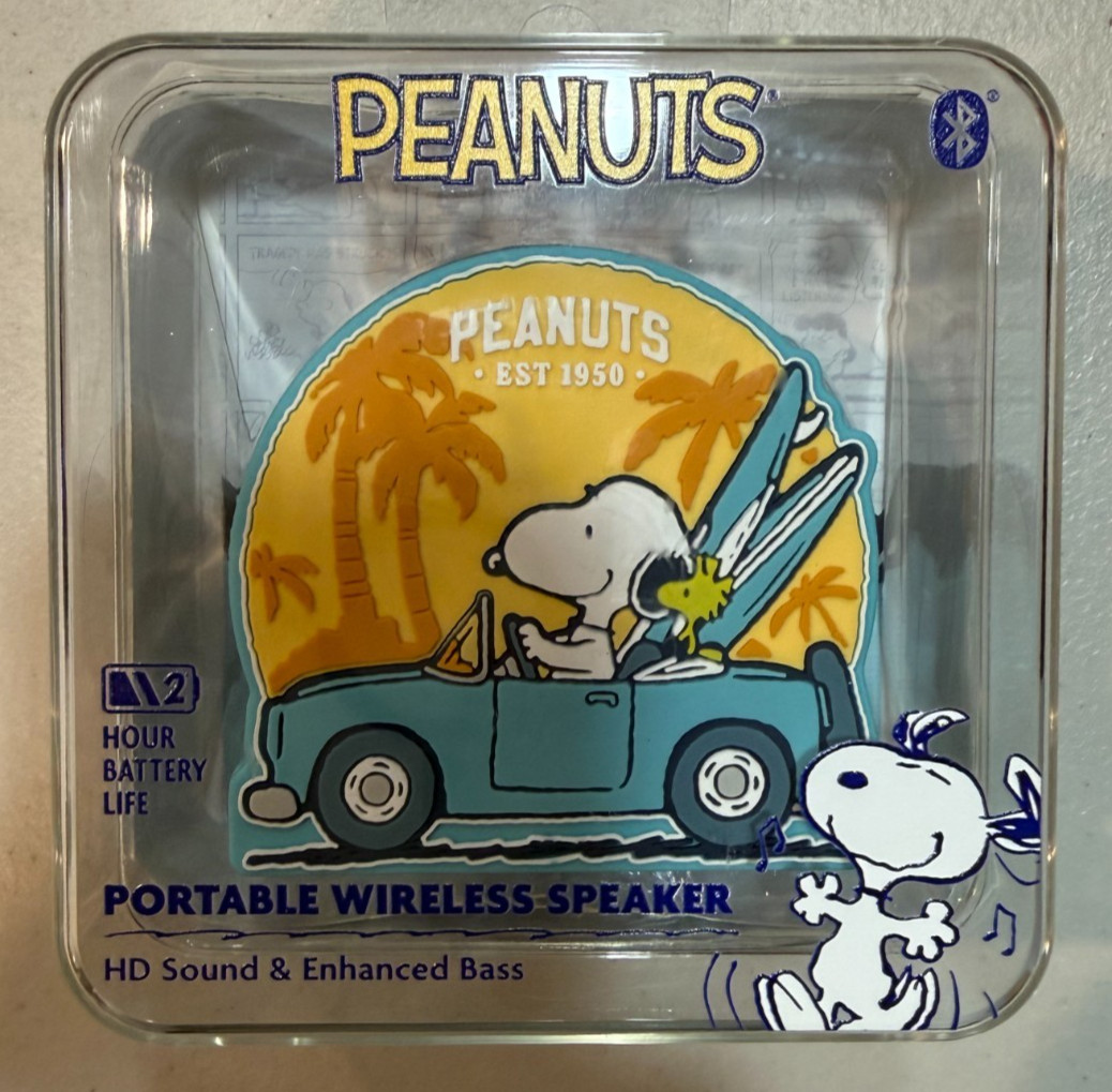 Peanuts Snoopy Portable Wireless Speaker, New