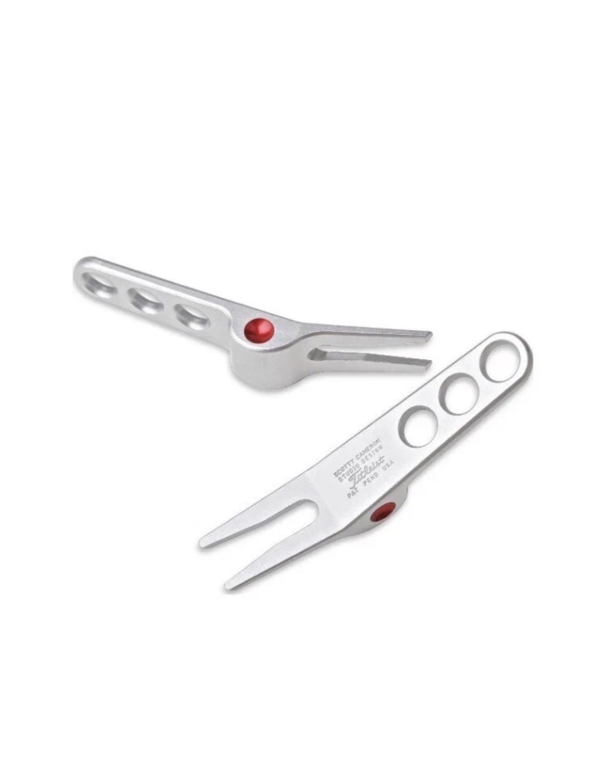 Scotty Cameron Pivot Divot Tool - Red Dot - Silver