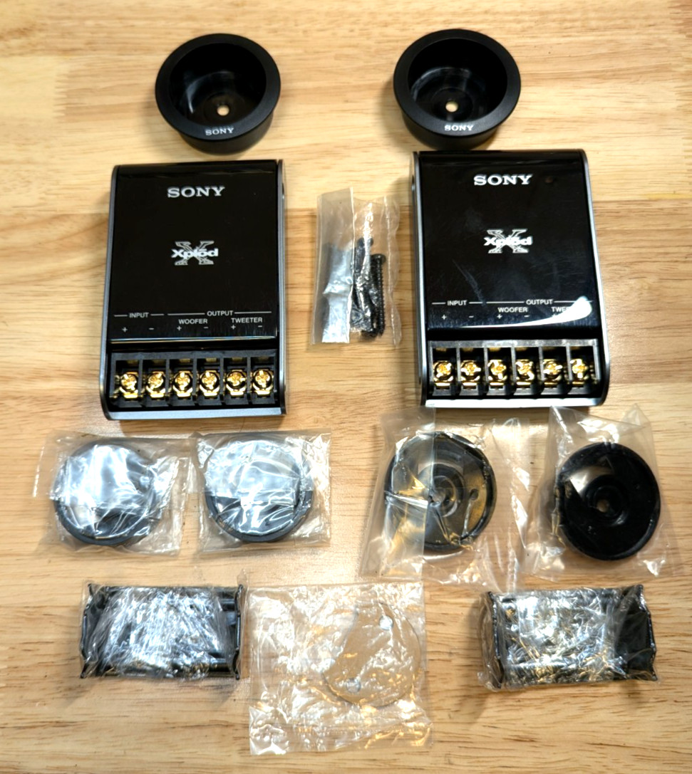Sony Xplod Crossover 2 way NEW tweeter cups hardware XS-GTX1621S crossovers pair