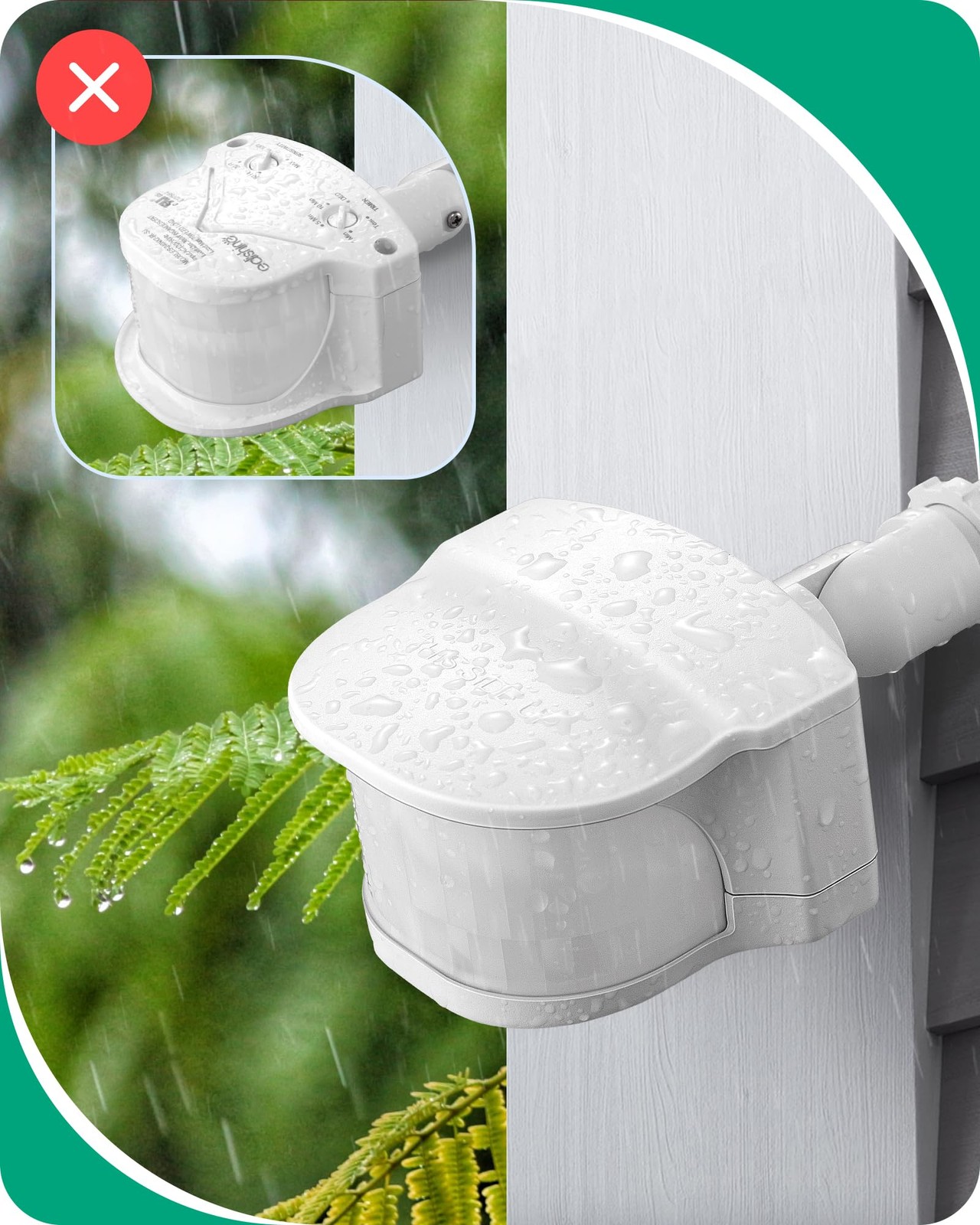 240 Degree Motion Sensor, Replacement Motion Detector for Outdoor Lights, Adj...