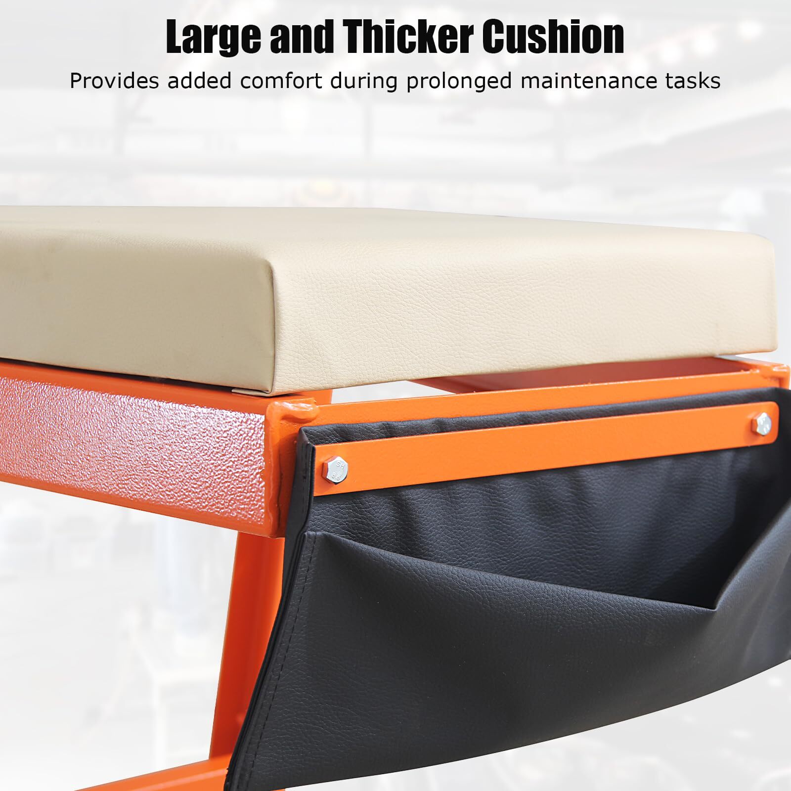 400 lbs Capacity Adjustable Automotive Engine Creeper Thick Padded Deck Foldable