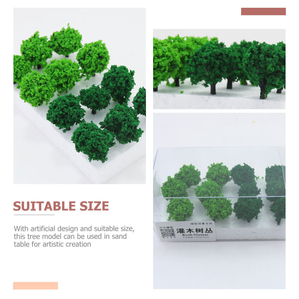 Simulation Bush Cluster Model Vegetation for Train Railway Scenery