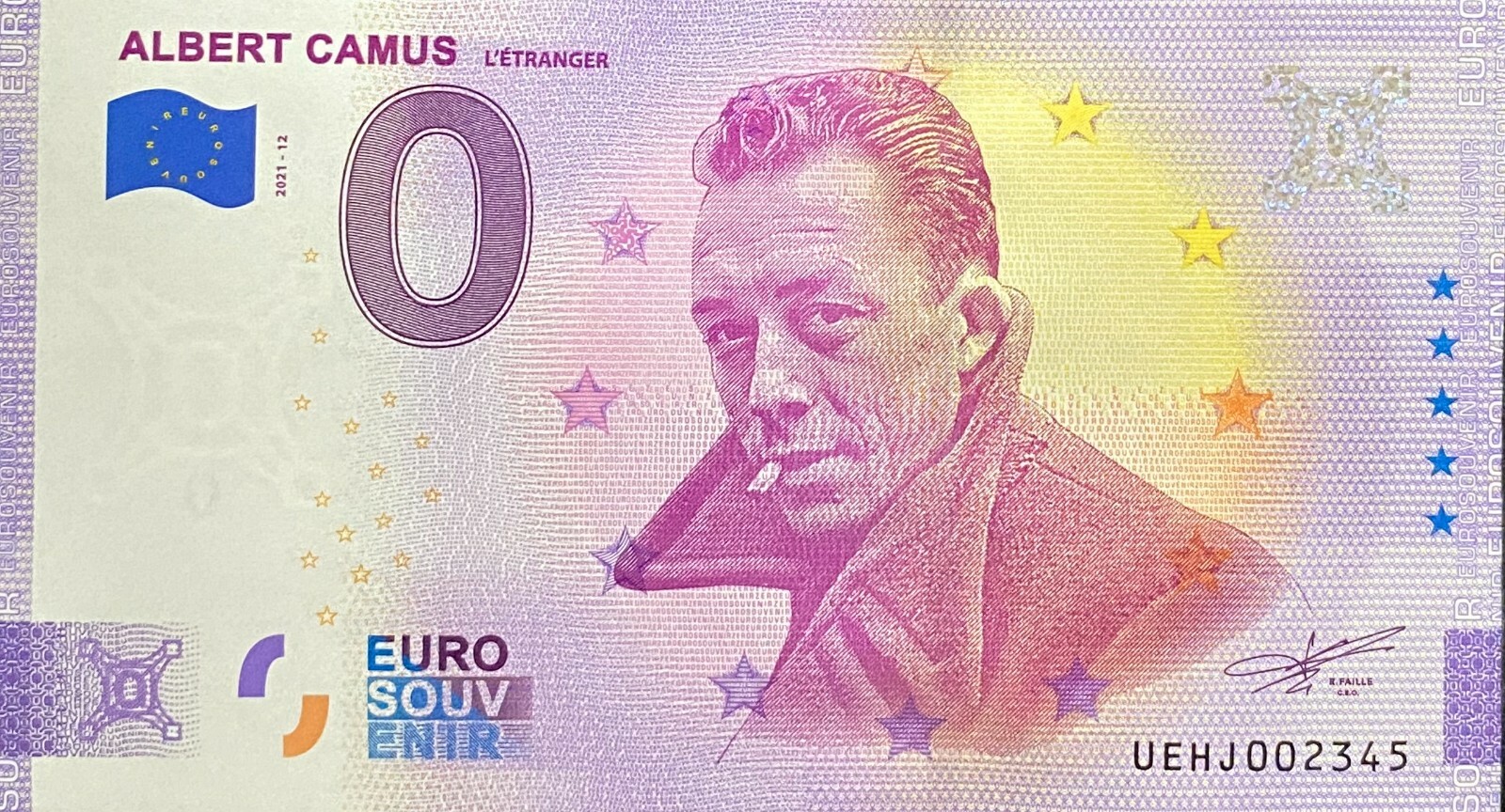 Ticket 0 Euro Albert Camus Anniversary France 2021 Number Suite 2345
