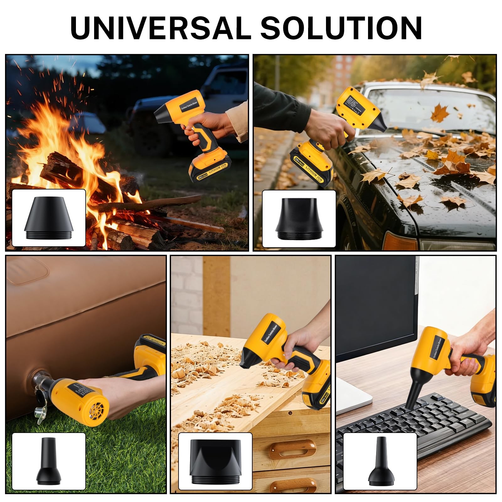 Cordless Dust Blower Compatible with Dewalt 20V Max Battery, Handhled Leaf Bl...