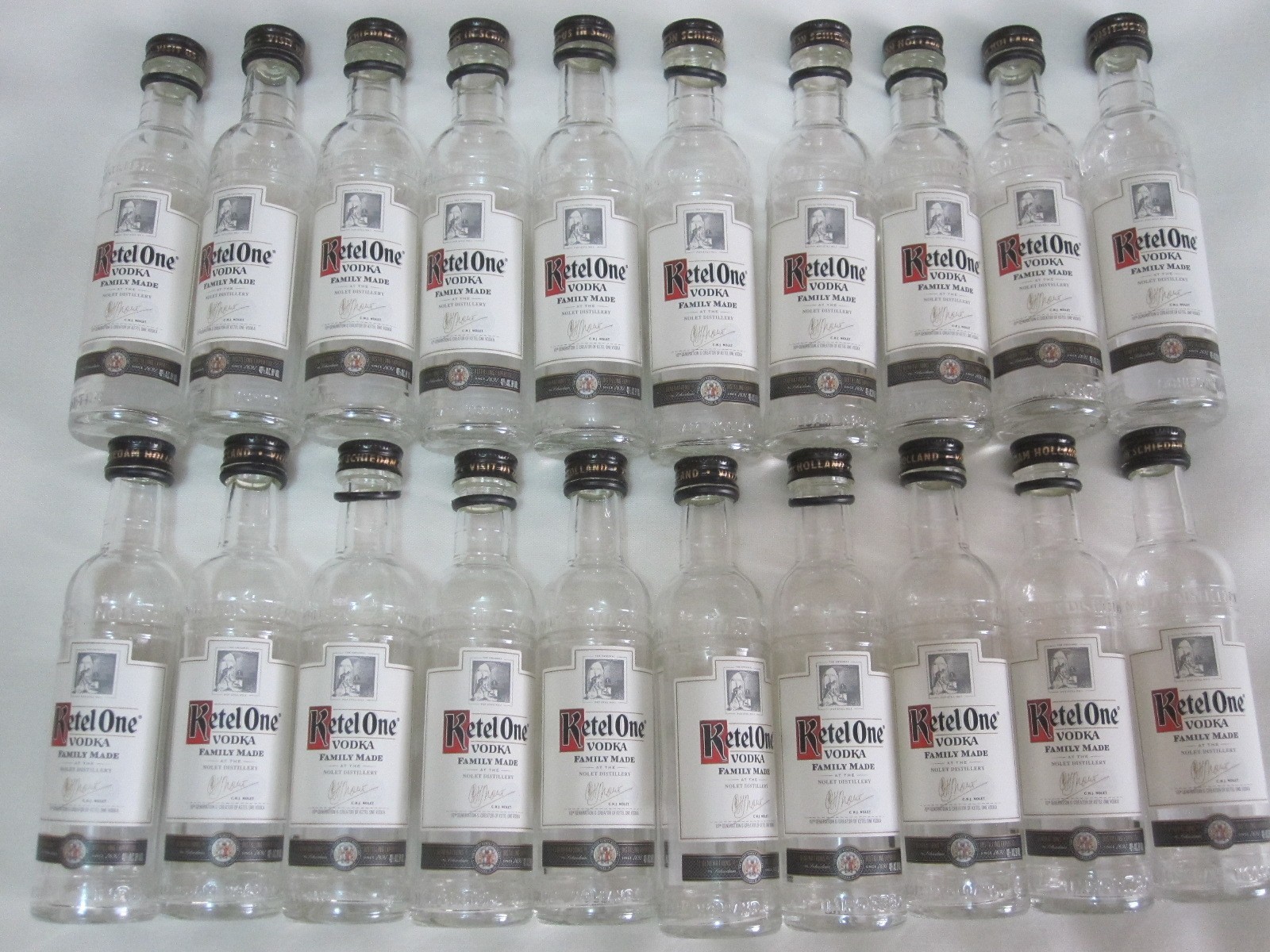 Ketel One Vodka | Set of 20 "Empty" Mini Glass Bottles 50ml